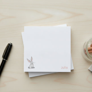 Schattige Kinderen Konijn met Aangepaste Naam Post-it® Notes