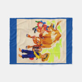 schattige kinderen met schattige koe fleece deken (Voorkant (Horizontaal))