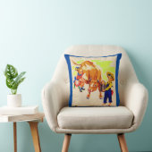 schattige kinderen met schattige koe kussen (Stoel)