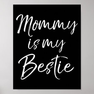 Schattige Kinderen Moeder Is Mijn Vriend Cadeau Mo Poster
