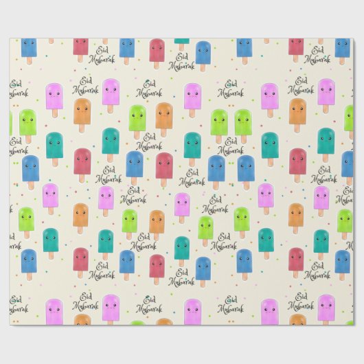 schattige kinderen mubarak cadeaupapier (Vlak)