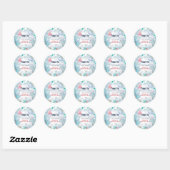 Schattige Kinderen Onder de Zee Verjaardag Bedankt Ronde Sticker (Vel)