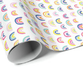 Schattige kinderen regenboog patroon cadeaupapier (Rol Hoek)