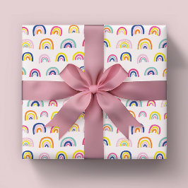 Schattige kinderen regenboog patroon cadeaupapier