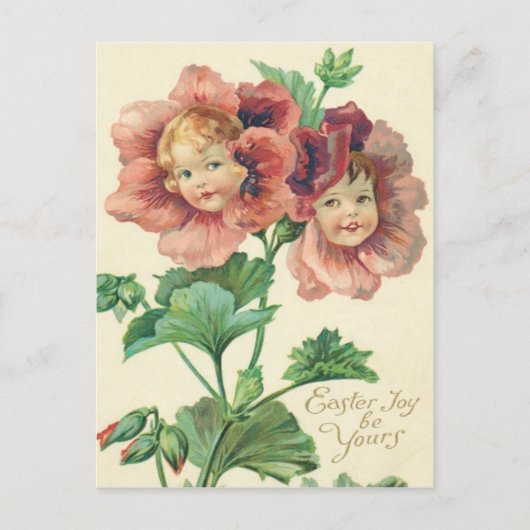 Schattige Kinderen Rode Anjer Briefkaart (Voorkant)