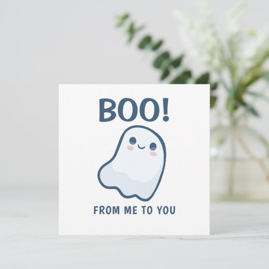 Schattige Kinderen Spook Halloween Feestdagenkaart (Staand voorkant)