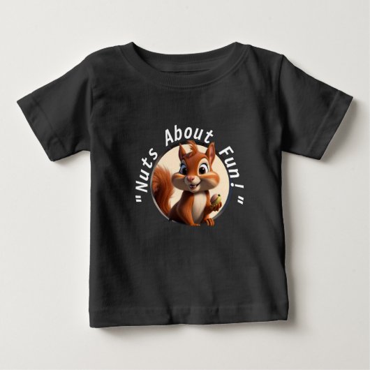 Schattige Kinderen T-shirt met Schattige Eekhoorn (Voorkant)