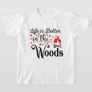 Schattige kinderen unisex camper woordkunst t-shirt