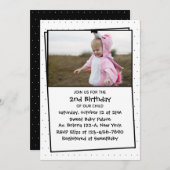Schattige kinderfoto 2e verjaardag Eenvoudig Kaart (Voorkant / Achterkant)