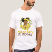 Schattige kindermeisje|Yellow Sunflower Reative T-shirt (Voorkant)
