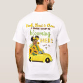 Schattige kindermeisje|Yellow Sunflower Reative T-shirt (Achterkant)