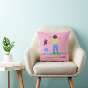 Schattige Kindertekening Ik Hou Zoveel Van Jou Kle Kussen