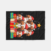Schattige King Charles Cavalier Le Hond Kerstboom Fleece Deken (Voorkant (Horizontaal))