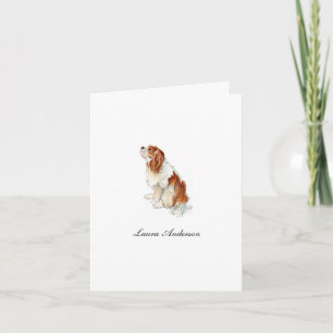 Schattige King Charles Spaniel aquarel Vouwkaart Bedankkaart