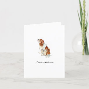 Schattige King Charles Spaniel aquarel Vouwkaart Bedankkaart