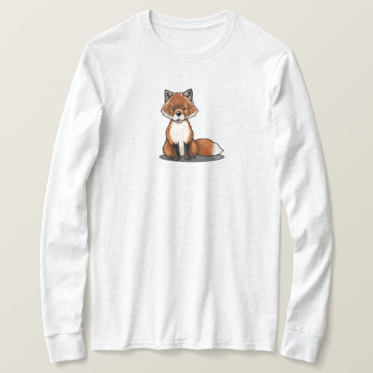 Schattige KiniArt FoxT-Shirt T-shirt (Design voorkant)