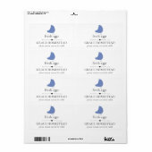 Schattige kip Boerderij blauw ei kartonnen etiket (Full Sheet)