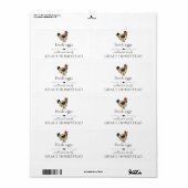 Schattige kip Boerderij eierkarton Etiket (Full Sheet)