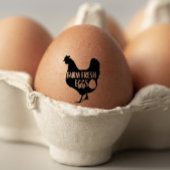 Schattige kip Boerderij Fresh Eggs karton Rubberstempel
