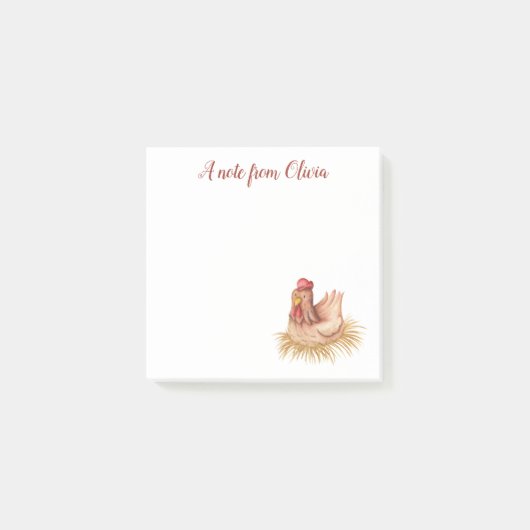 Schattige Kip Boerderij Post-it® Notes (Voorkant)