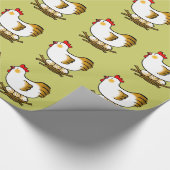 schattige kip en eieren cadeaupapier (Hoek)