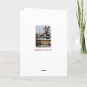 Schattige Kip- en Rudolph-kerstkaart! Feestdagen Kaart (Achterkant)