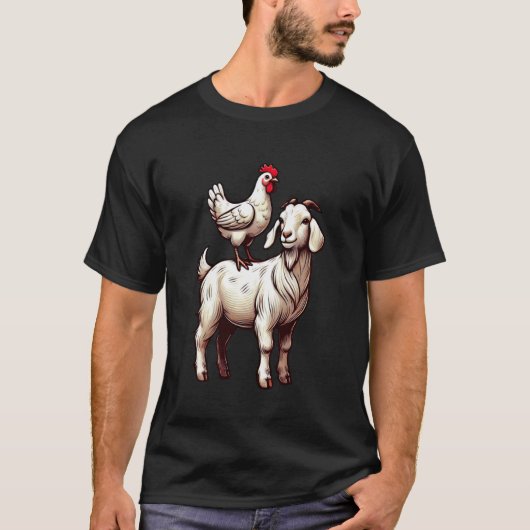 Schattige Kip Geit T-shirt (Voorkant)