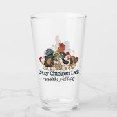 schattige kip in een land glas (Voorkant)