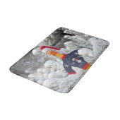 Schattige Kip-kerst-bath-mat! Badmat (Gekanteld)