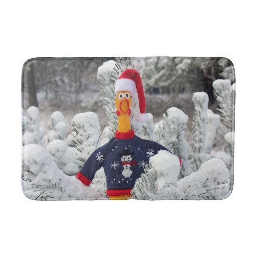 Schattige Kip-kerst-bath-mat! Badmat (Voorkant)