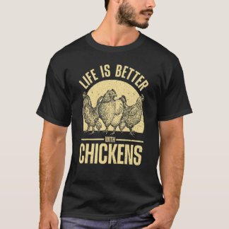 Schattige Kip Voor Mannen Vrouwen Kippenboer Fluis T-shirt