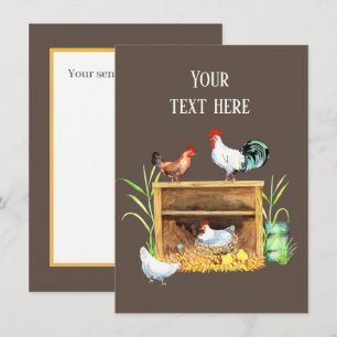 schattige kipliefhebbers doen er meer aan notitiekaartje