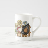 schattige kipliefhebbers Land Porselein Kop (Rechts)