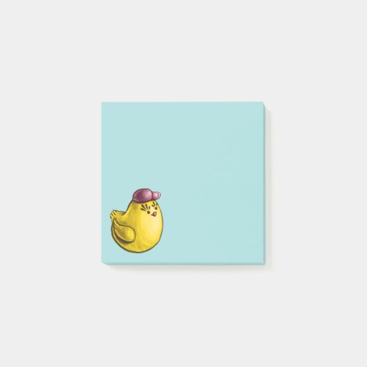 Schattige kipontwerp - Funny Yellow Chick Easter Post-it® Notes (Voorkant)