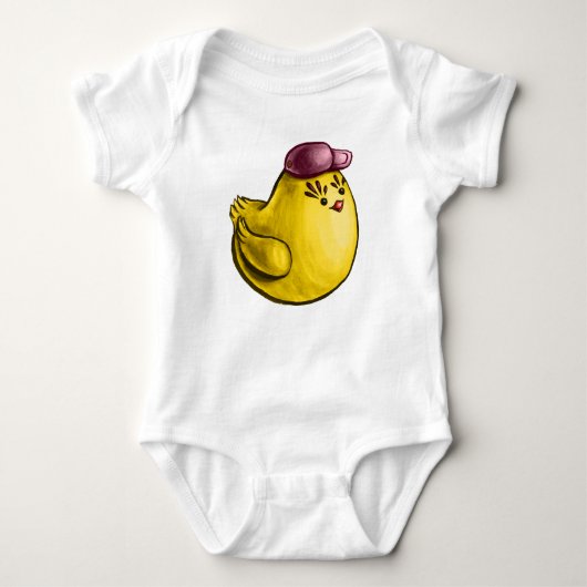 Schattige kipontwerp - Funny Yellow Chick Easter Romper (Voorkant)