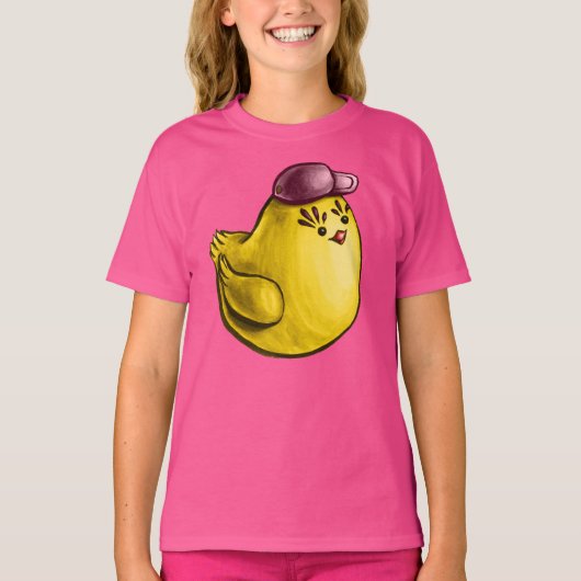 Schattige kipontwerp - Funny Yellow Chick Easter T-shirt (Voorkant)