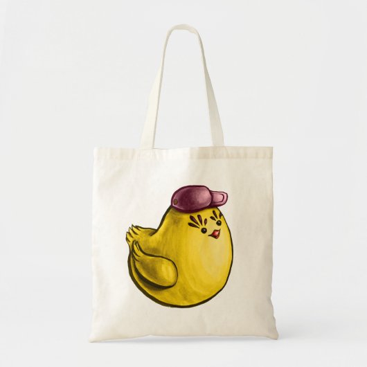 Schattige kipontwerp - Funny Yellow Chick Easter Tote Bag (Voorkant)