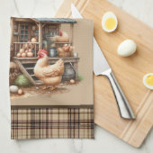 Schattige kippenhok Country liefhebbers Theedoek (Quarter Fold)