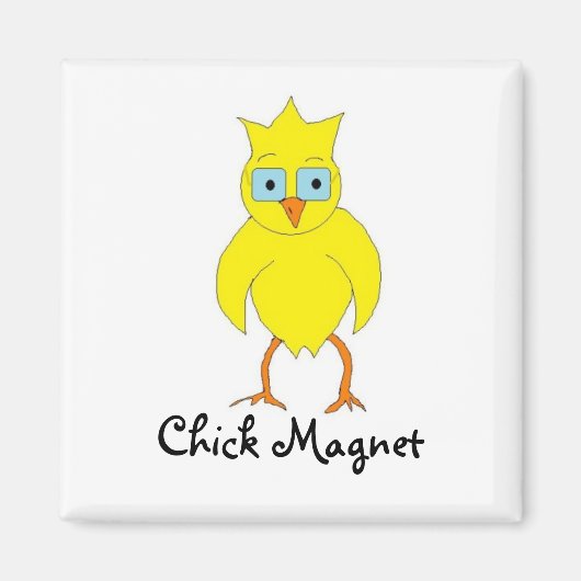 Schattige kippenmagneet magneet (Voorkant)