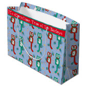  Schattige Kit Kat Klok Gepersonaliseerde Gift Bag Groot Cadeauzakje (Achterkant Gekanteld)