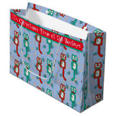  Schattige Kit Kat Klok Gepersonaliseerde Gift Bag Groot Cadeauzakje (Voorkant Gekanteld)