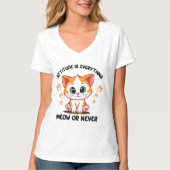 Schattige Kitten Attitude T-shirt (Voorkant)