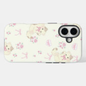 Schattige Kitten Bow Wallpaper Case-Mate iPhone Case (Achterkant (horizontaal))