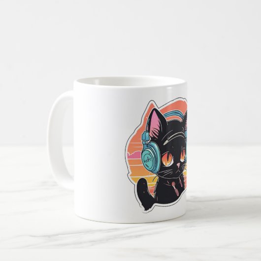 Schattige Kitten Design Koffiemok (Voorkant links)