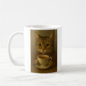 Schattige kitten drink thee met je mee. koffiemok (Links)