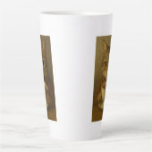 Schattige kitten drink thee met je mee. latte mok (Voorkant)