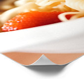 Schattige kitten eten ramen noedels poster (Hoek)