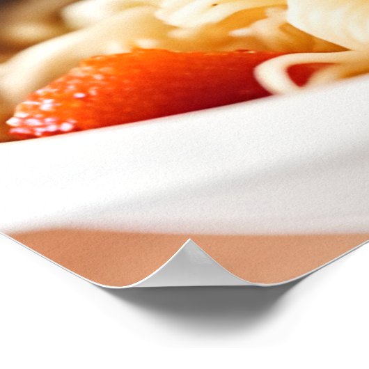 Schattige kitten eten ramen noedels poster (Hoek)