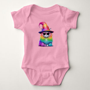 Schattige Kitten Halloween Heks Babykleren Romper