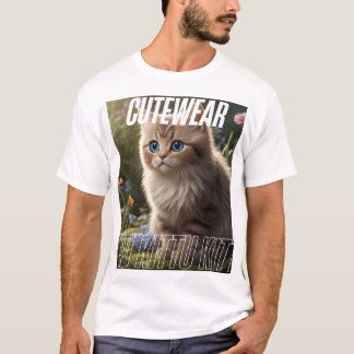 Schattige kitten in bloementuin – Schattigee Cat A T-shirt